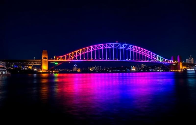 Vector Lights on the Harbour Bridge
